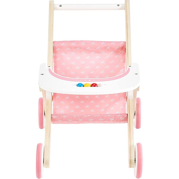 Hape Classic Pousseur für Puppen – Spielzeug-Kinderwagen für Kinder ab 3 Jahren