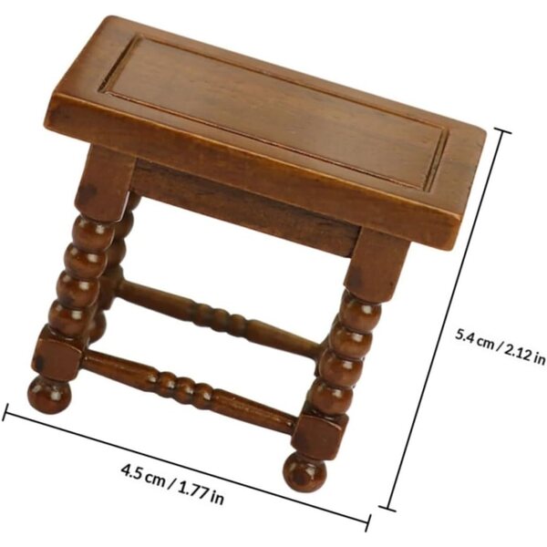 ERINGOGO Mini Mobili Classici in Legno per Casa delle Bambole, Tavolino da Tè Marrone