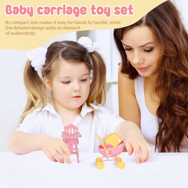 Realistisches und kindersicheres Puppen-Poussette und Hochstuhl aus ABS