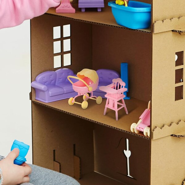 Realistisches und kindersicheres Puppen-Poussette und Hochstuhl aus ABS