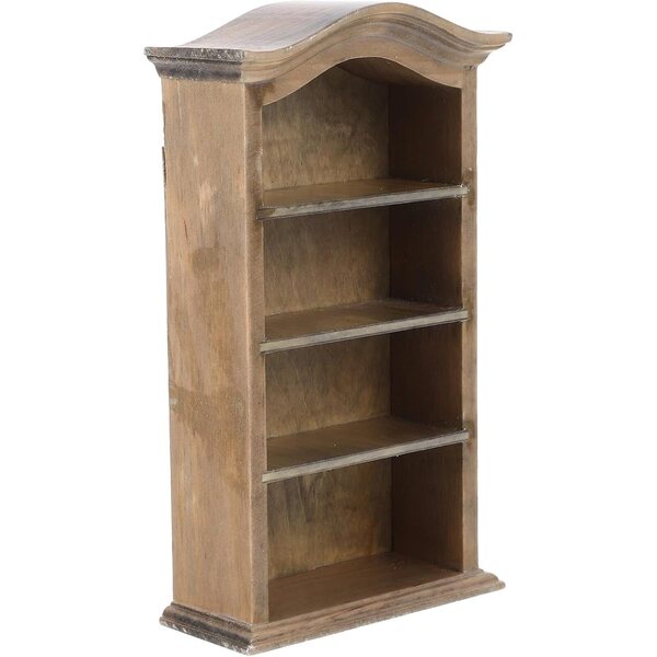 IMIKEYA Libreria Miniatura in Legno per Casa delle Bambole, Decorazione e Portaoggetti