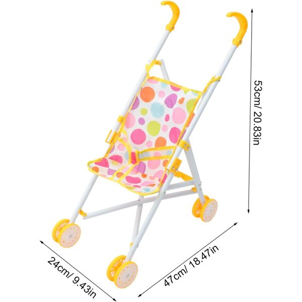 Realistisches und tragbares Puppen-Poussette 53x47x24 cm für Rollenspiele für Kinder