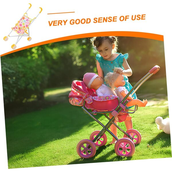 Realistisches und tragbares Puppen-Poussette 53x47x24 cm für Rollenspiele für Kinder