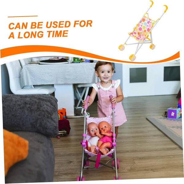 Realistisches und tragbares Puppen-Poussette 53x47x24 cm für Rollenspiele für Kinder