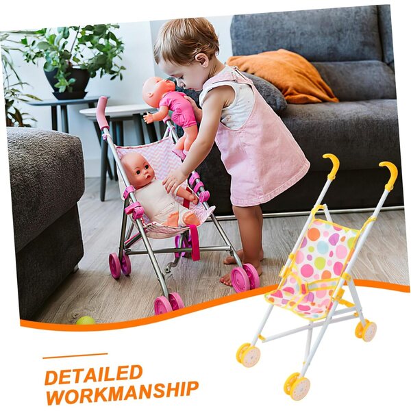 Realistisches und tragbares Puppen-Poussette 53x47x24 cm für Rollenspiele für Kinder