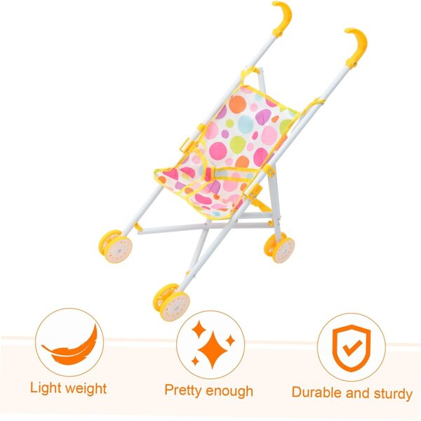 Realistisches und tragbares Puppen-Poussette 53x47x24 cm für Rollenspiele für Kinder