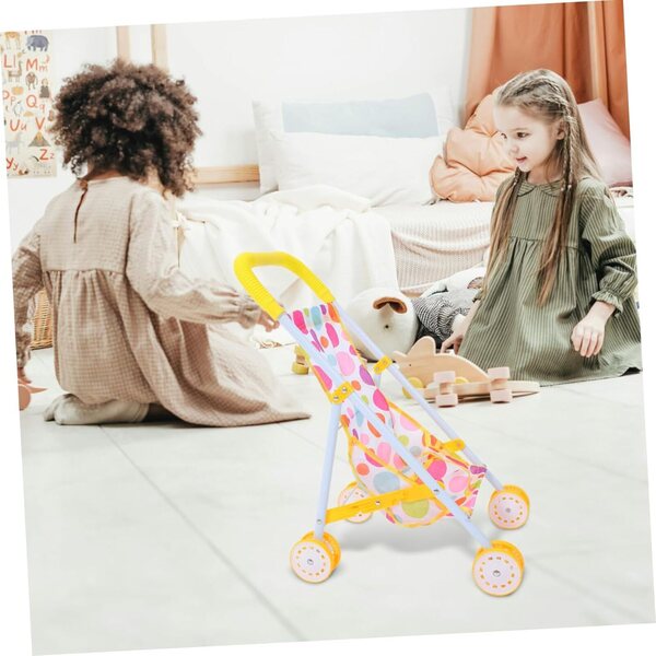 Biegsames Mini-Poussette für Puppen mit realistischem Design und einfach zu tragen