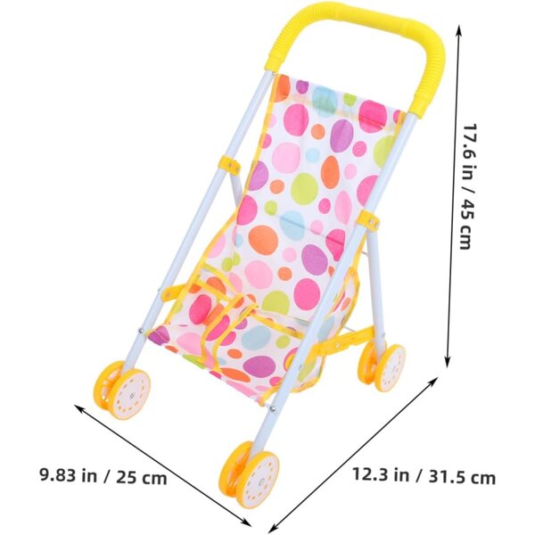 Biegsames Mini-Poussette für Puppen mit realistischem Design und einfach zu tragen