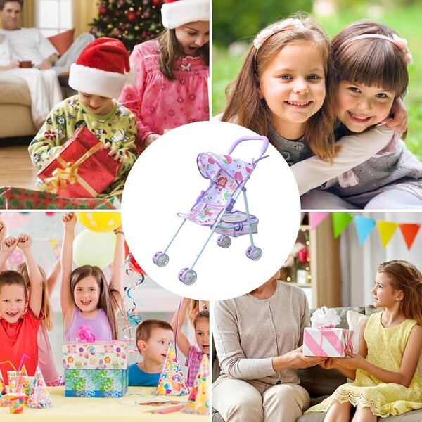 Leichtes, faltbares Puppen-Poussette mit Mousse-Griff und Sicherheitsgurt