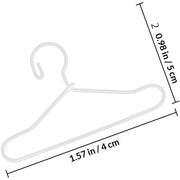 Grucce Miniatura 40mm Metallo Bianco Resistenti per Casa Bambole Set 55 Pezzi