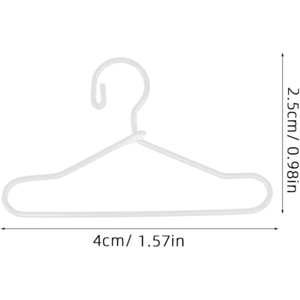 Grucce Miniatura 40mm Metallo Bianco Resistenti per Casa Bambole Set 55 Pezzi