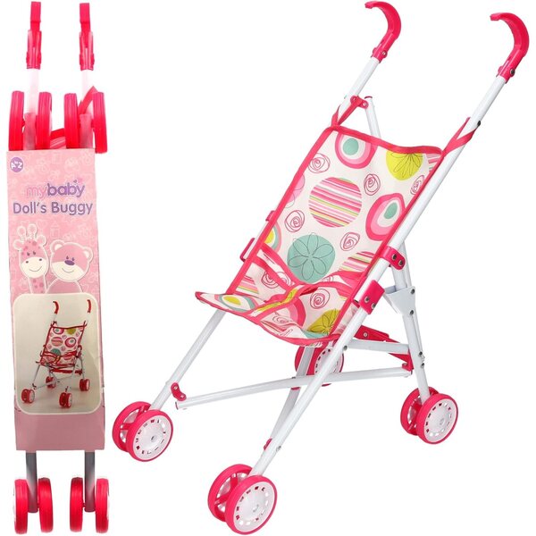 Jazzy Falt-Poussette für Puppen bis 50 cm – sicher und stabil für Kinder ab 3 Jahren