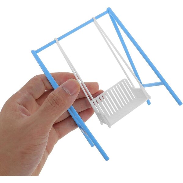 Altalena in Miniatura 1:12 Blu per Casa delle Bambole - Accessorio Realistico e Interattivo