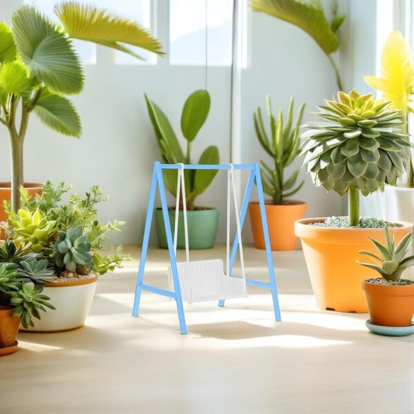 Altalena in Miniatura 1:12 Blu per Casa delle Bambole - Accessorio Realistico e Interattivo