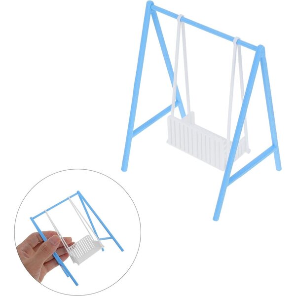 Altalena in Miniatura 1:12 Blu per Casa delle Bambole - Accessorio Realistico e Interattivo