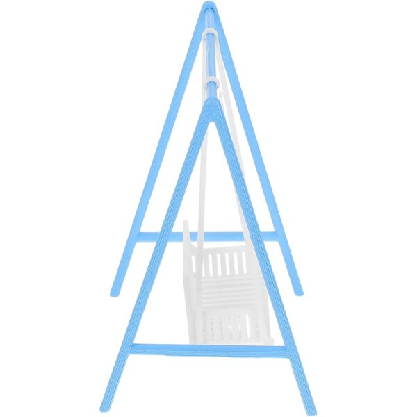 Altalena Miniatura 1:12 in Plastica Resistente per Casa delle Bambole Blu