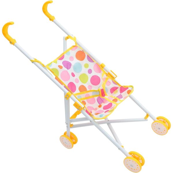 Realistischer Kinderwagen für ERINGOGO-Puppe, leicht aus Metall und mehrfarbigem Oxford-Stoff