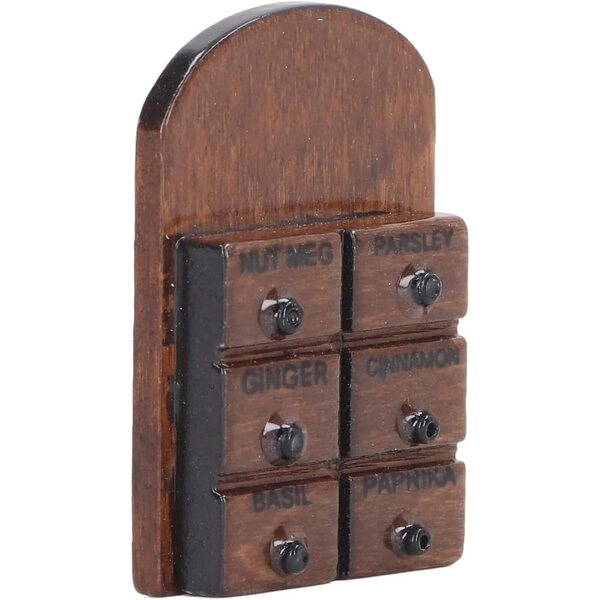 RIZGHWOY Mini Portaspezie per Casa delle Bambole in Legno Betulla - Decorazione Miniatura