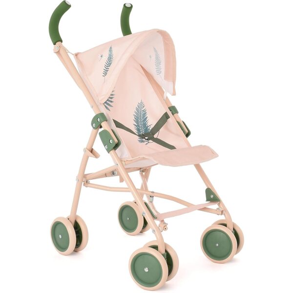 Roma RHS Poussette für 42-cm-Puppen aus recyceltem Kunststoff mit Haube und drehbaren Rädern