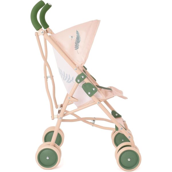 Roma RHS Poussette für 42-cm-Puppen aus recyceltem Kunststoff mit Haube und drehbaren Rädern
