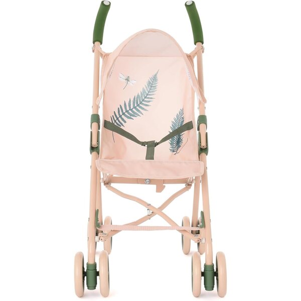Roma RHS Poussette für 42-cm-Puppen aus recyceltem Kunststoff mit Haube und drehbaren Rädern
