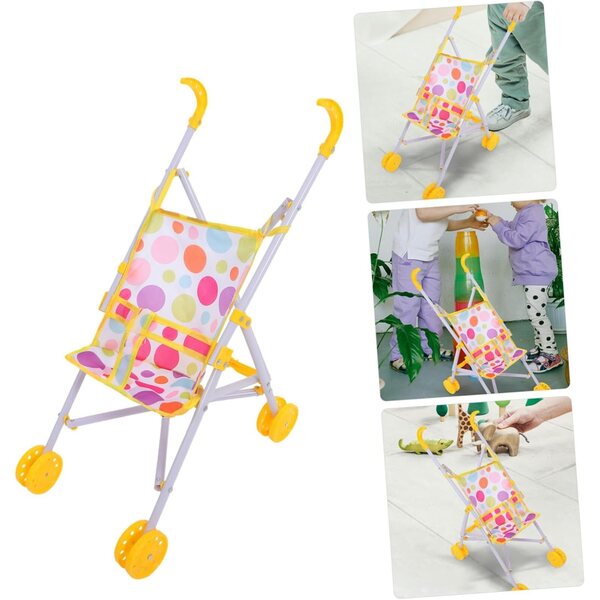 HONITANO Realistische Puppenpoussette 49x35x23 cm, Puppenhauszubehör