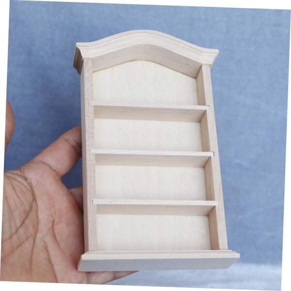BESPORTBLE Mini Scaffale Portaoggetti in Legno per Casa delle Bambole, Vintage 15,5x9,3 cm