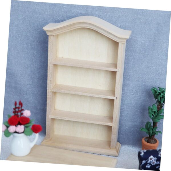 BESPORTBLE Mini Scaffale Portaoggetti in Legno per Casa delle Bambole, Vintage 15,5x9,3 cm