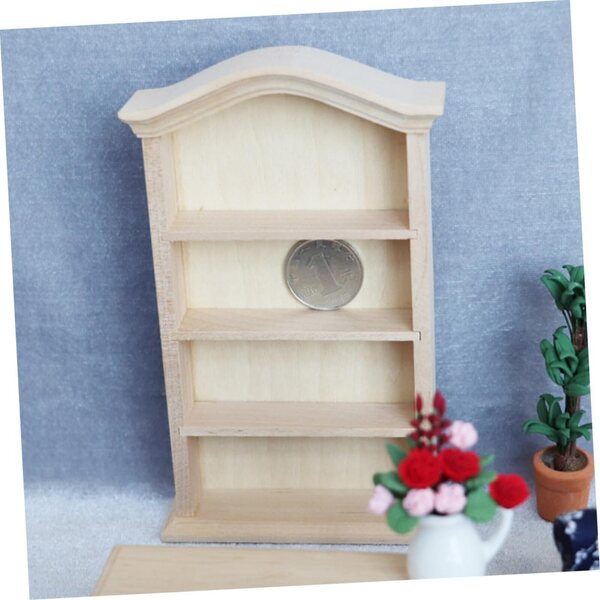 BESPORTBLE Mini Scaffale Portaoggetti in Legno per Casa delle Bambole, Vintage 15,5x9,3 cm