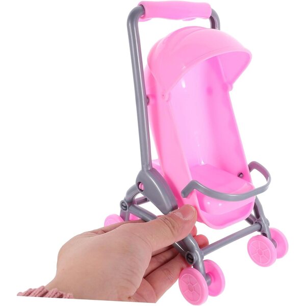 Vaguelly Set 2 Poussette per Bambole in ABS Realistica e Compatta per Gioco e Decorazione