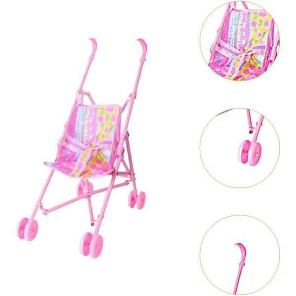 Spielzeug-Poussette für Puppen, Höhe 36 cm, Rollenspiele und Lernen