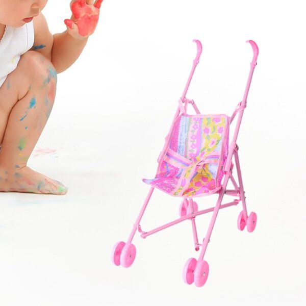Spielzeug-Poussette für Puppen, Höhe 36 cm, Rollenspiele und Lernen
