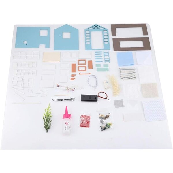 Kit Cottage Fai-da-te con Mobili Miniatura e Lampade LED - Divertimento e Decorazione