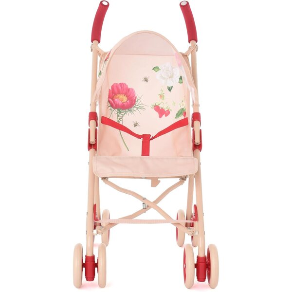 Poussette pour Bambole Roma RHS XL Flora mit Verdeck und schwenkbaren Rädern, umweltfreundlich