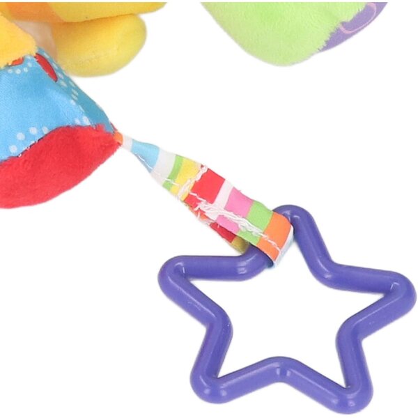 Baby-Plüschrassel mit Tiermotiven, beruhigender Glocke und praktisch zum Aufhängen