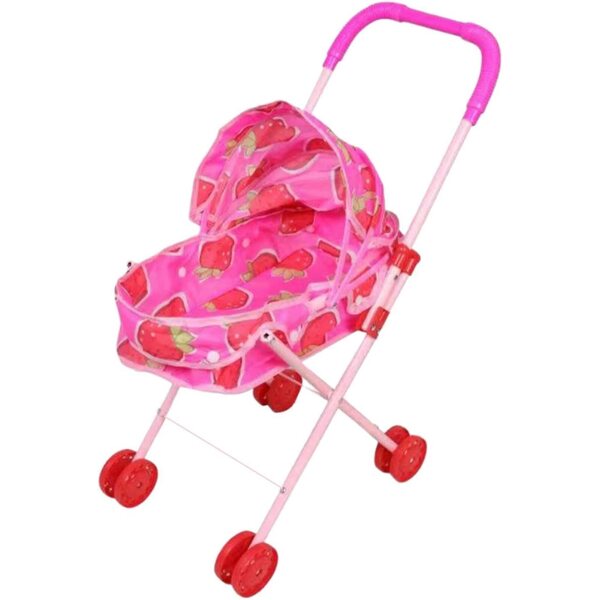 Puppen-Poussette mit verstellbarem Baldachin – leichtes Rollenspielspielzeug