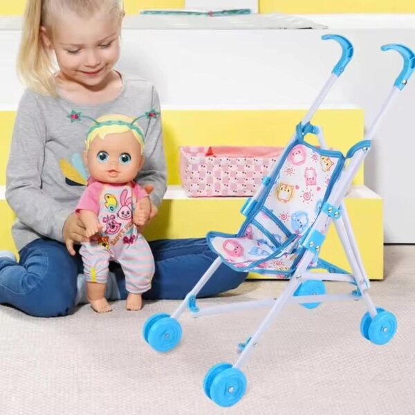 Puppenspielzeug-Kinderwagen aus langlebigem und stabilem Kunststoff für Kinder