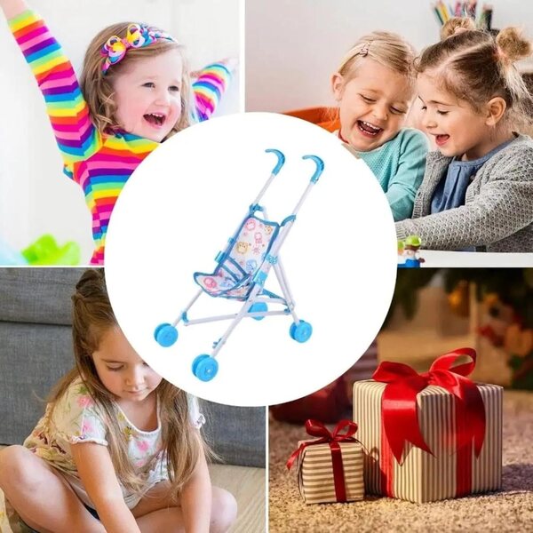 Puppenspielzeug-Kinderwagen aus langlebigem und stabilem Kunststoff für Kinder