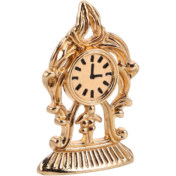 BESPORTBLE Orologio Antico Miniatura Dorato per Casa Bambole in Lega Stile Europeo