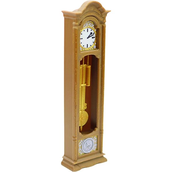 1:12 Vintage Miniatur-Standuhr mit funktionierendem Pendel – viktorianische Puppenhaus-Dekoration