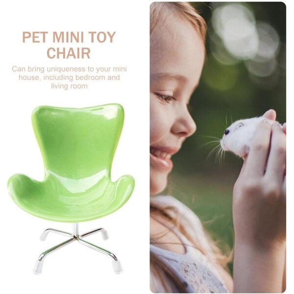 Vaguelly Mini Sedia da Computer in plastica verde per decorazioni e collezioni