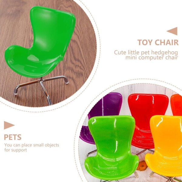 Vaguelly Mini Sedia da Computer in plastica verde per decorazioni e collezioni