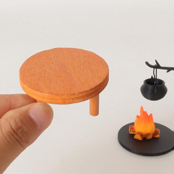 Set cucina in miniatura 1/12 con stufa a legna e barattolo dolci per casa bambole