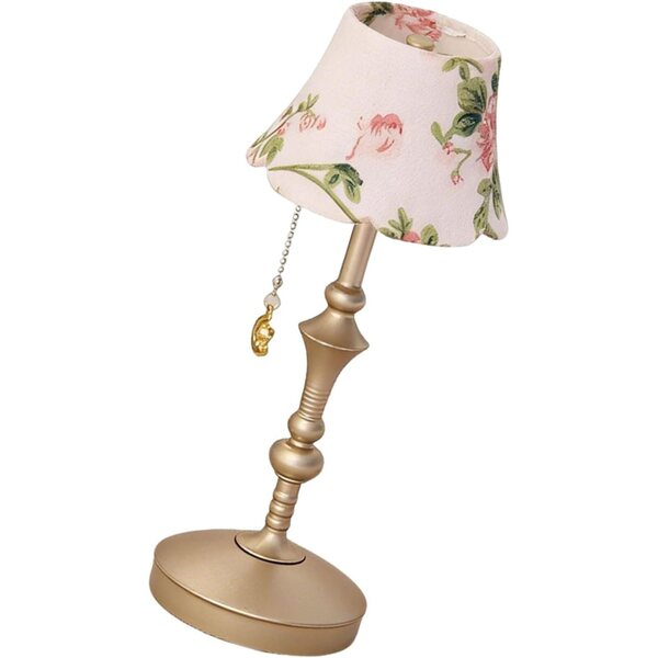 Lampada da Tavolo Miniatura Casa delle Bambole 1:12 con Illuminazione LED in Metallo