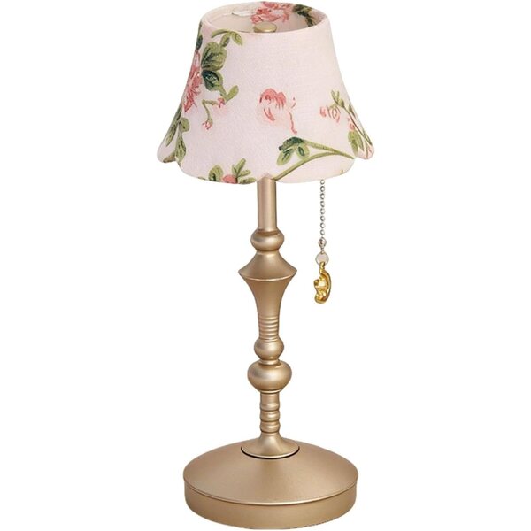 Lampada da Tavolo Miniatura Casa delle Bambole 1:12 con Illuminazione LED in Metallo