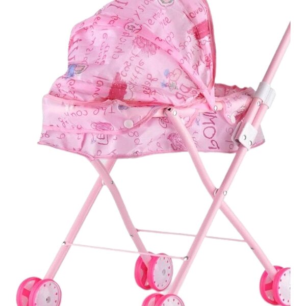 Zusammenklappbarer PP-Puppenwagen, Baby-Rollenspiel, ideales Geschenk