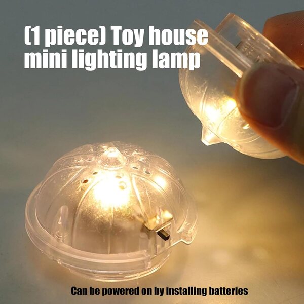 Lampade Miniatura Casa di Bambola 2 Pezzi ABS Luce Morbida Facile Installazione