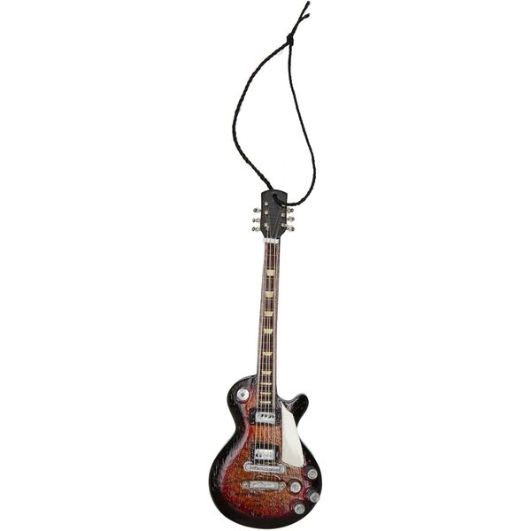 Modello Miniatura Chitarra Elettrica in Legno 12x4 cm - Ornamento Regalo Musicale