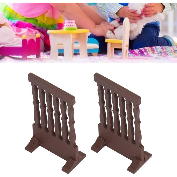 2 Pezzi Schermo Retrò in Legno per Casa delle Bambole 1:12 Mobili Miniatura Vintage