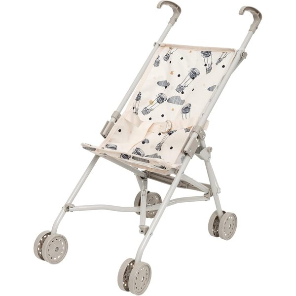 Puppa Skrållan Beige & Grauer zusammenklappbarer Kinderwagen mit Sicherheitsgurten